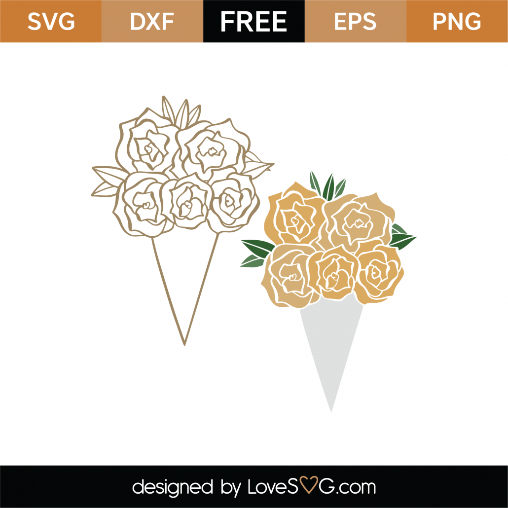 Free Flower Bouquet SVG Cut File