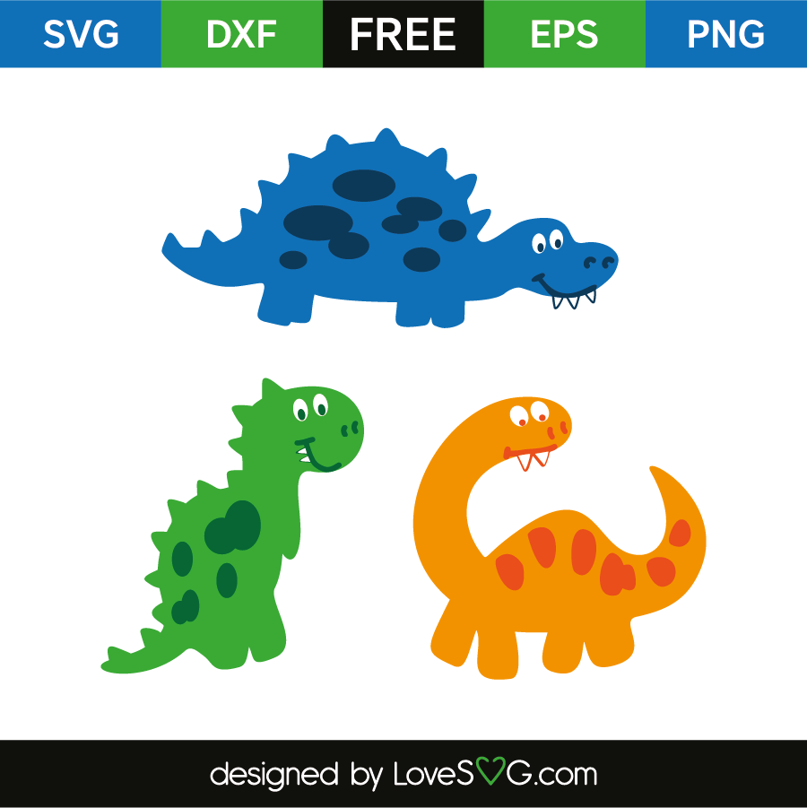Cute Dinosaurs - Lovesvg.com