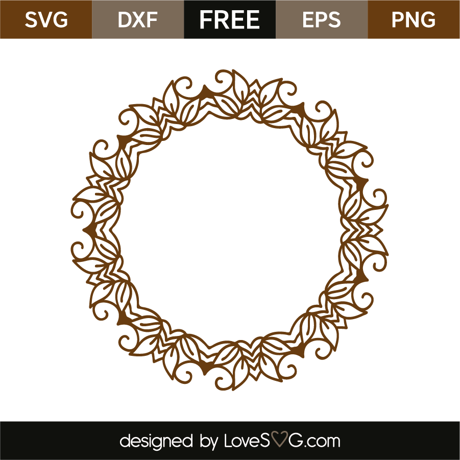 Download Leaves Monogram Frame - Lovesvg.com