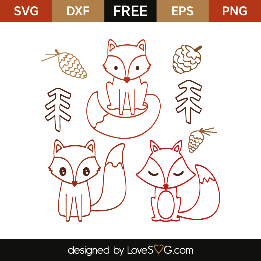 Download Little Fox Outline - Lovesvg.com