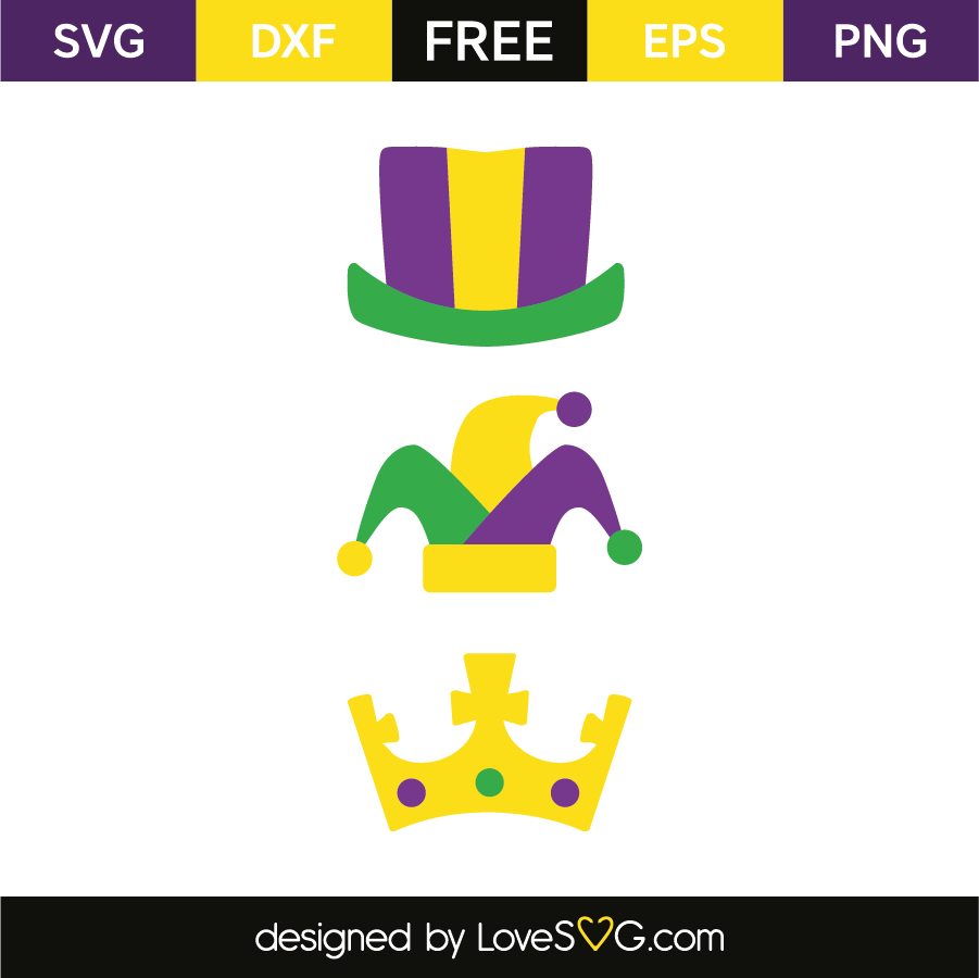 Download Mardi Gras Hats Lovesvg Com