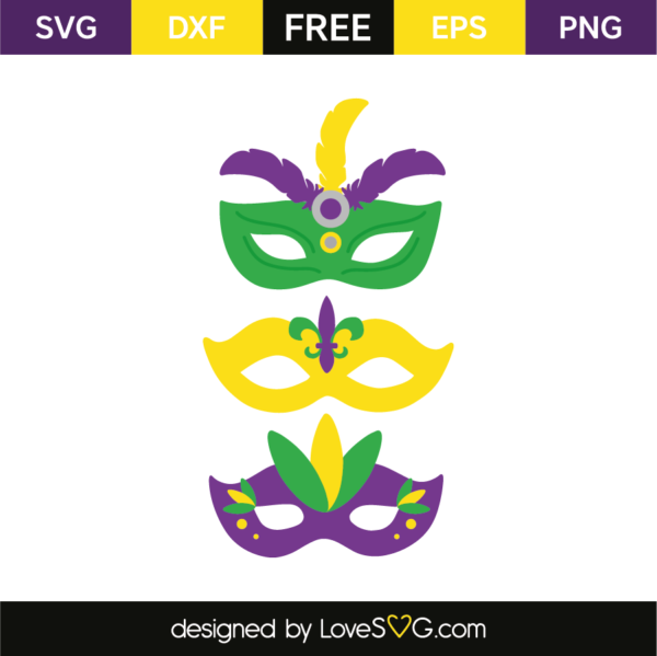 Mardi Gras Masks - Lovesvg.com