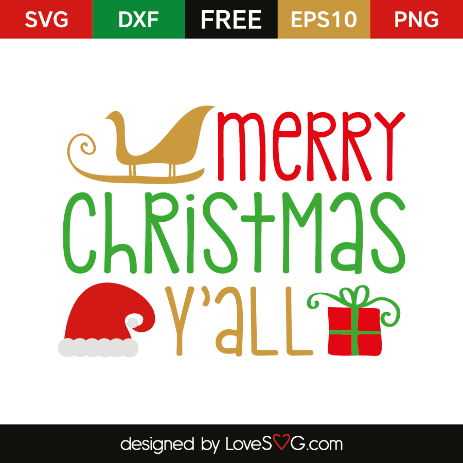 Download Merry Christmas Y'all - Lovesvg.com