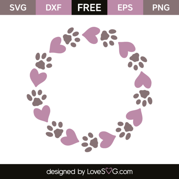 Paws Monogram Frame - Lovesvg.com