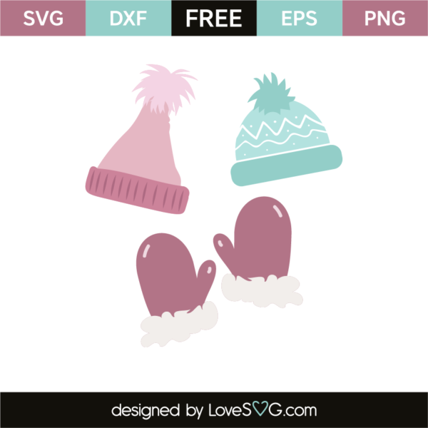 Winter Clothes - Beanies And Mittens - Lovesvg.com