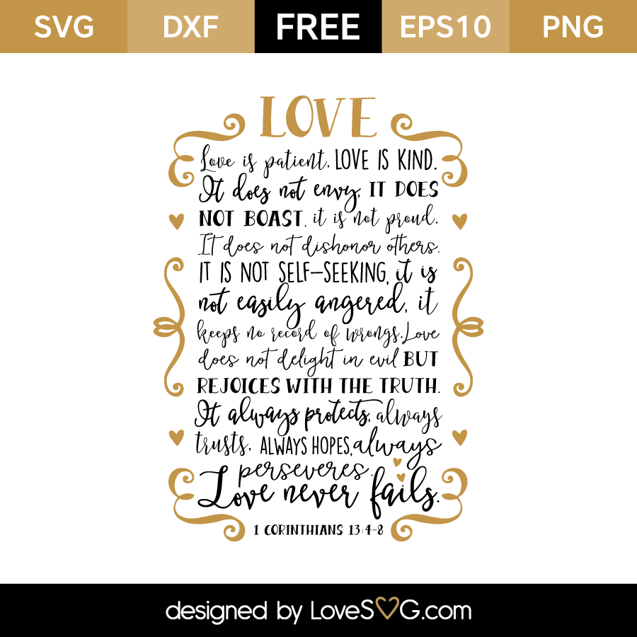 Free Free 307 Love Is Patient Love Is Kind Svg Free SVG PNG EPS DXF File