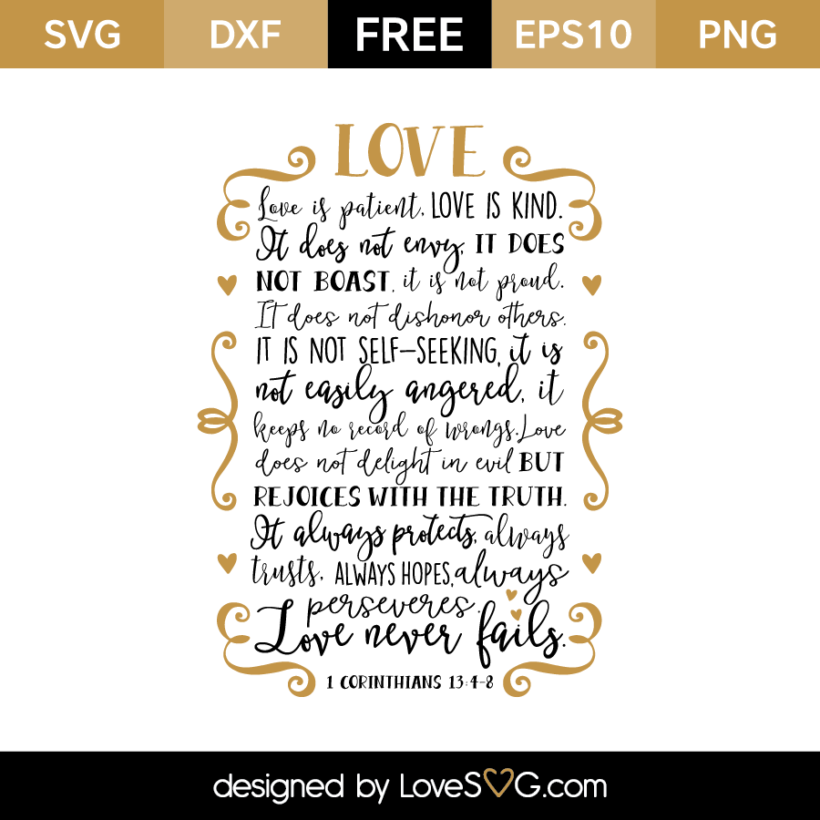 SVG File 1 Corinthians 13 Love Is Patient 4 7 Drawing Illustration 