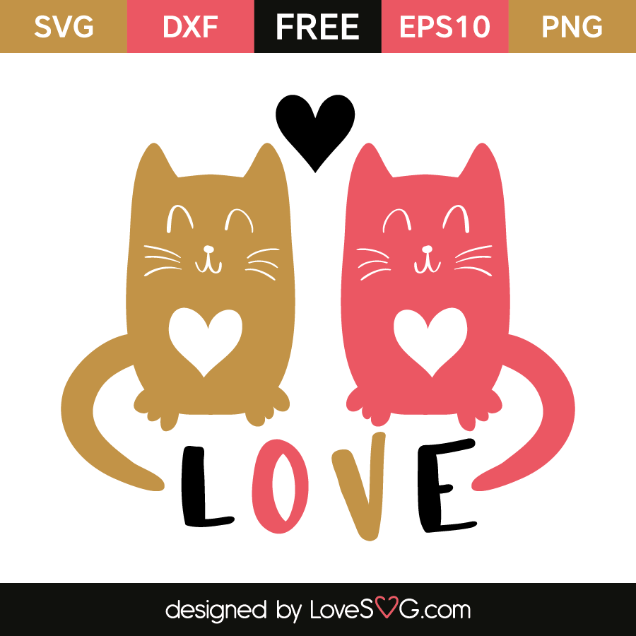 Cats In Love - Lovesvg.com