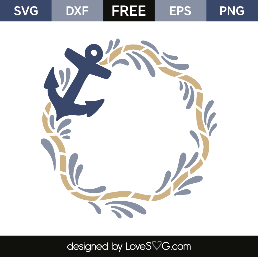 Download Anchor Monogram Frame - Lovesvg.com