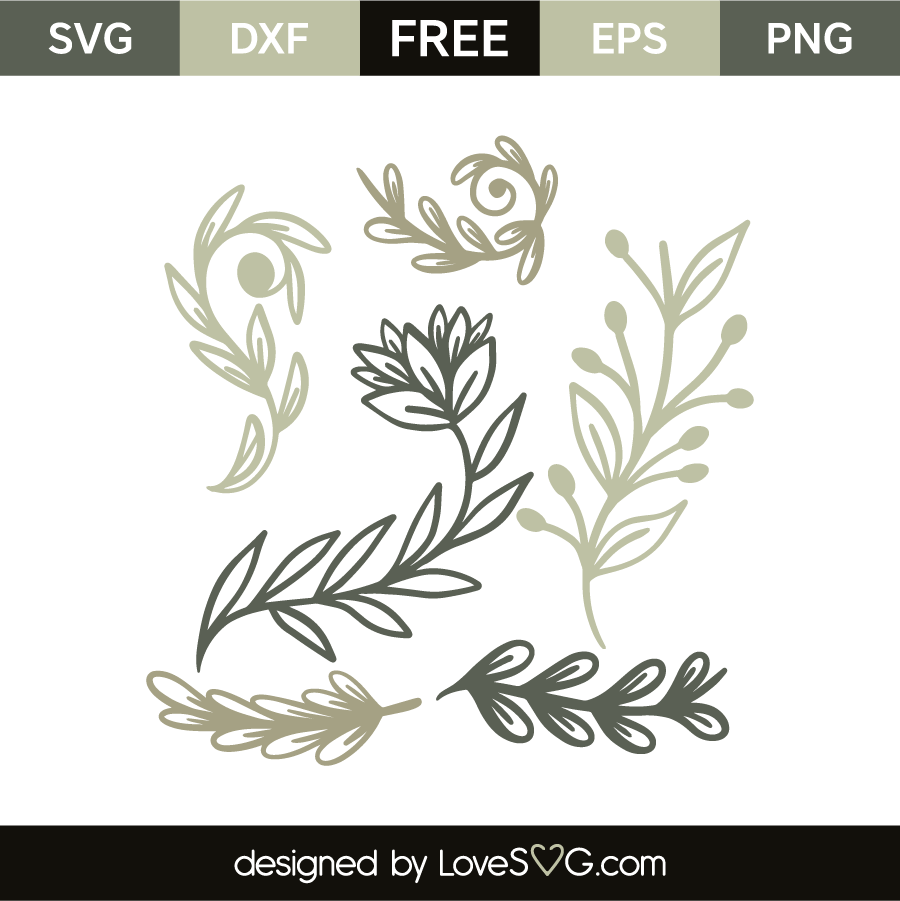 Download Floral Elements - Lovesvg.com