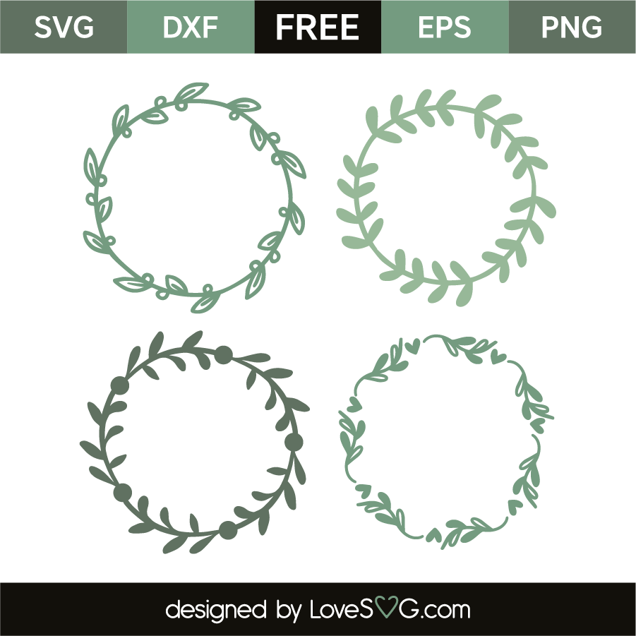 Patterned Circle Monogram frames SVG Cut Files #7