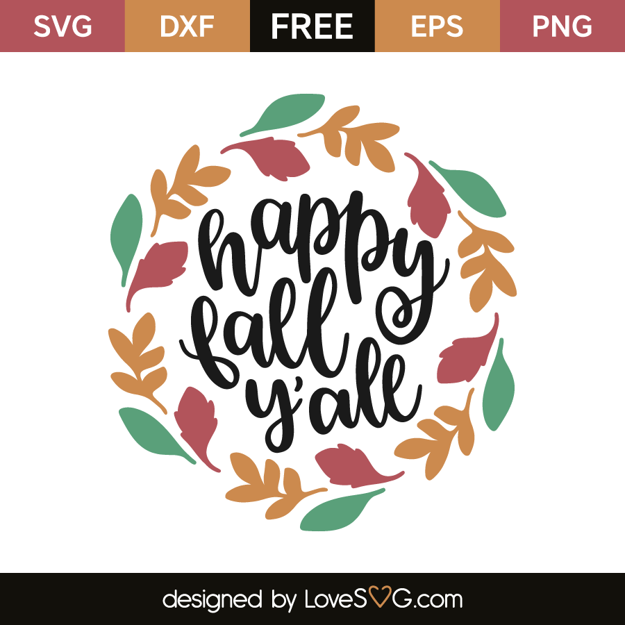 Happy Fall Y'all - Lovesvg.com