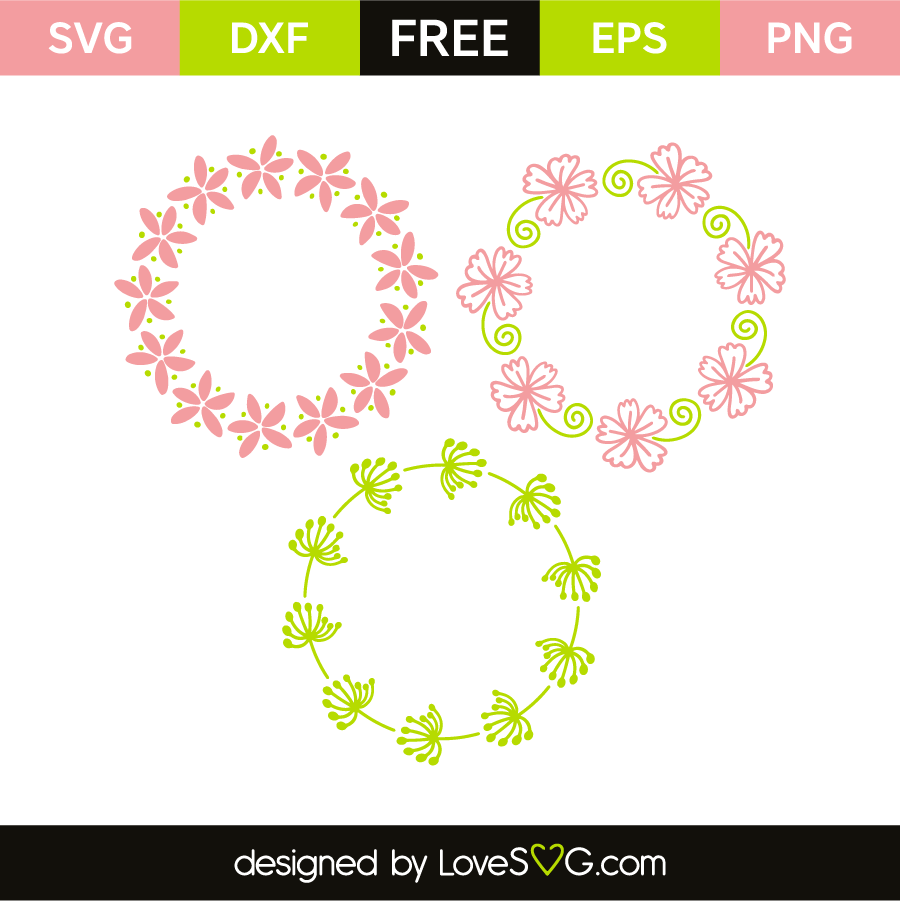 Flowers Monogram Frames - Lovesvg.com