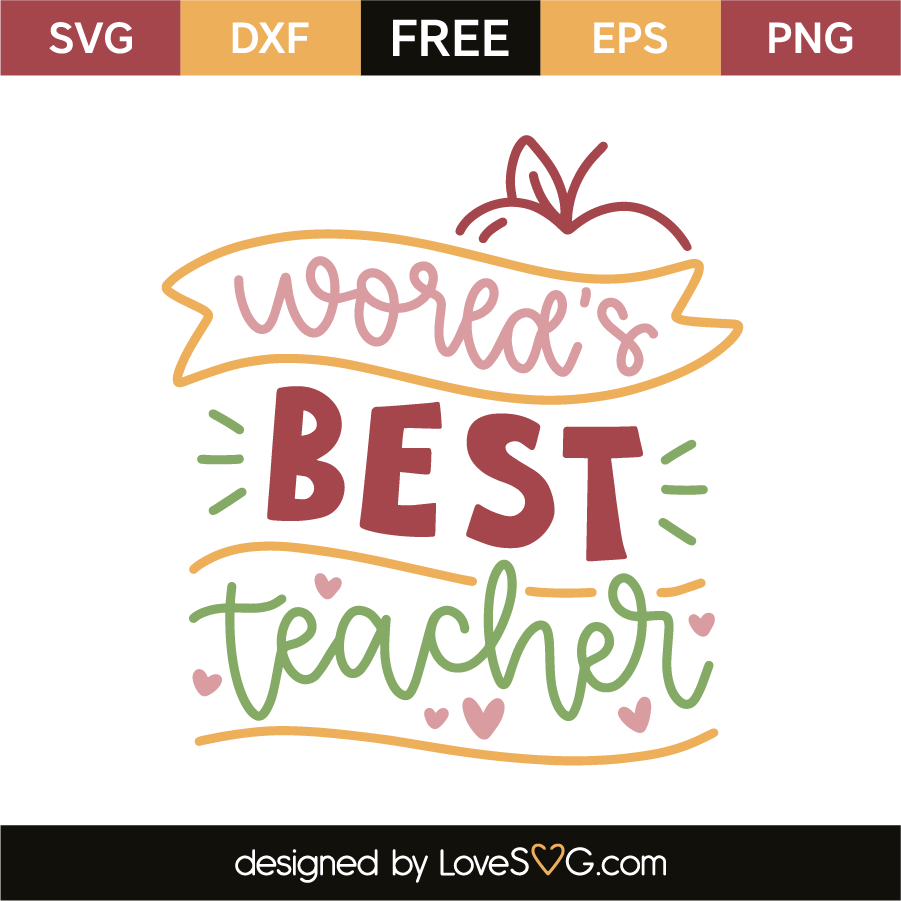 Download World's Best Teacher - Lovesvg.com