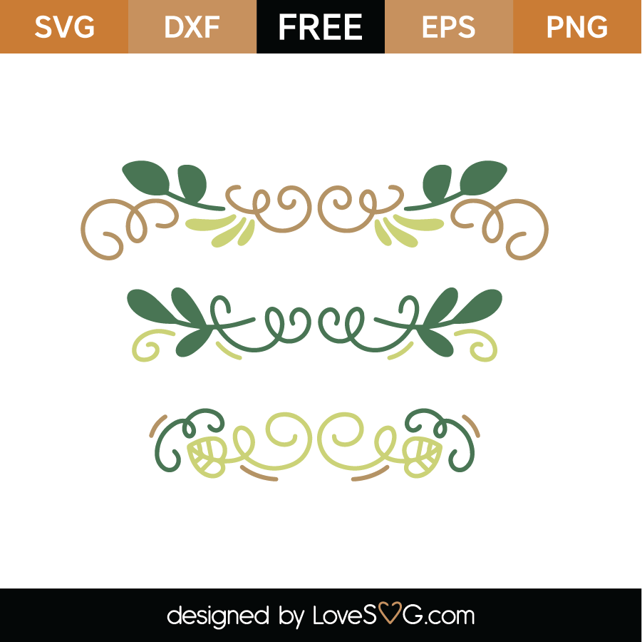 Download Free Green Flourish Border SVG Cut File - Lovesvg.com