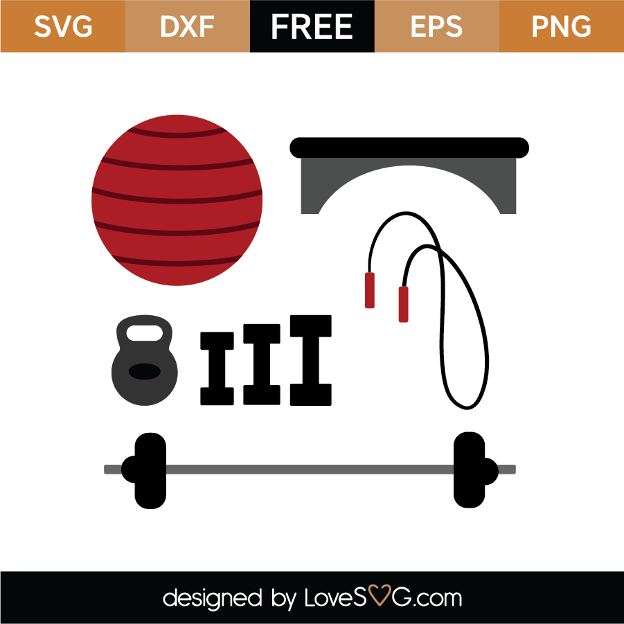 Download Free Gym Elements SVG Cut File - Lovesvg.com