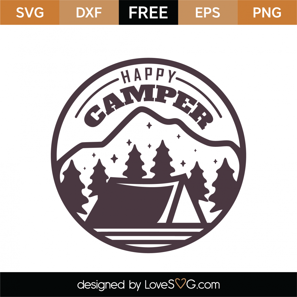 Free Happy Camper SVG Cut File - Lovesvg.com