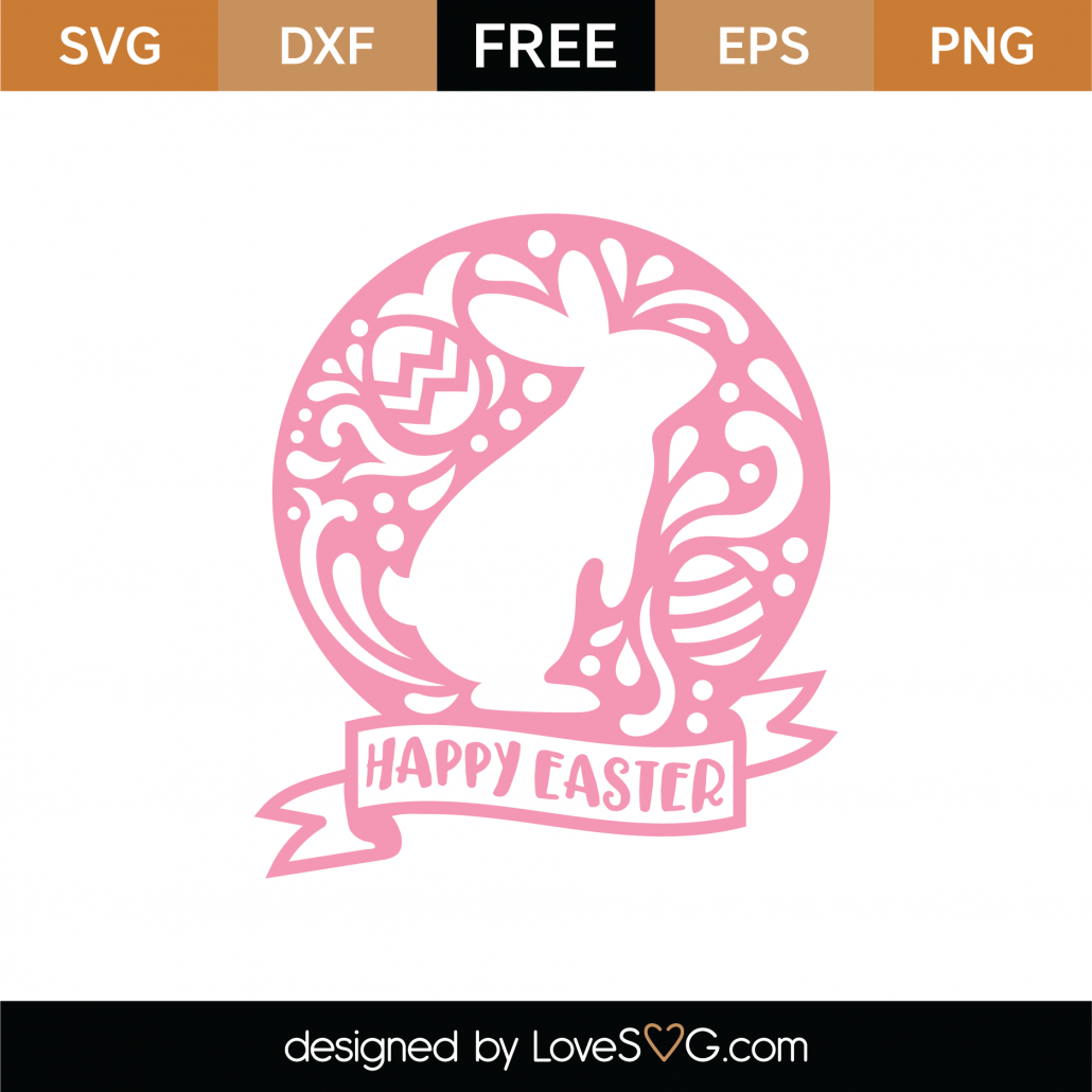 Free Happy Easter Banner SVG Cut File - Lovesvg.com
