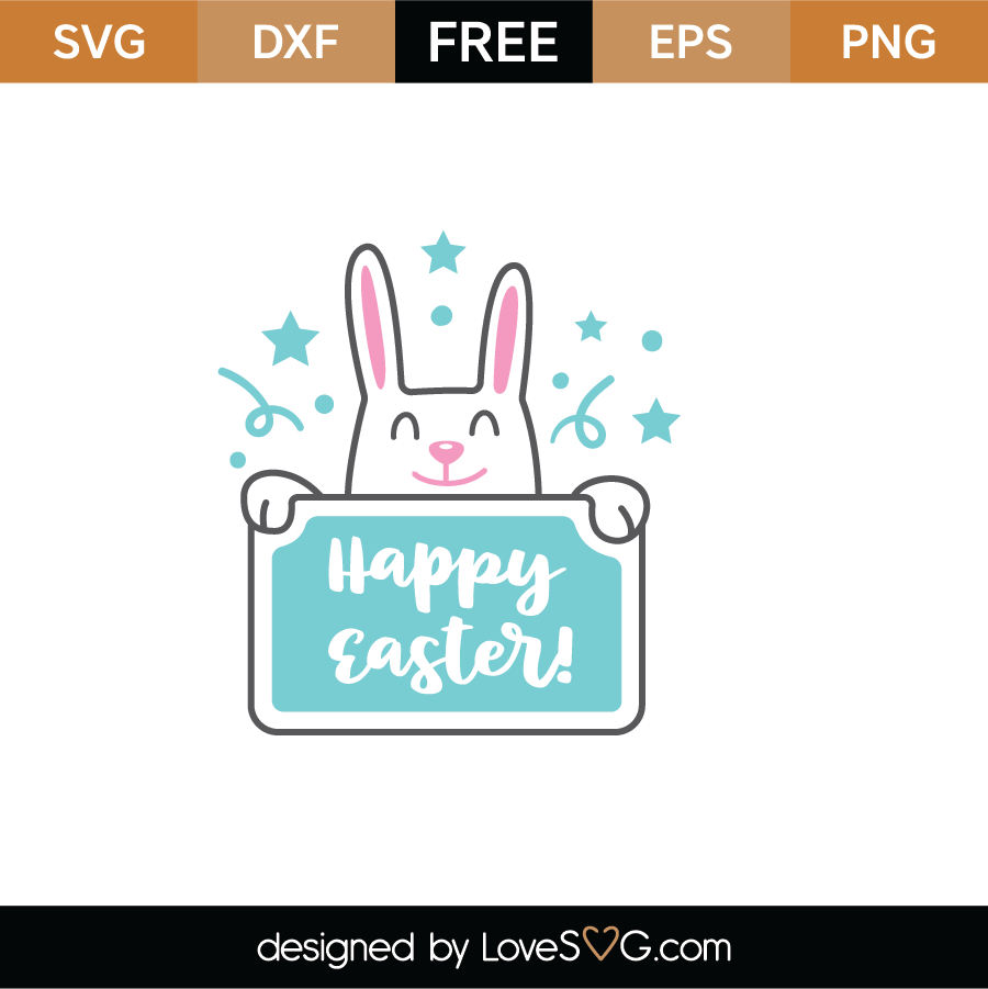 Free Happy Easter Banner SVG Cut File - Lovesvg.com