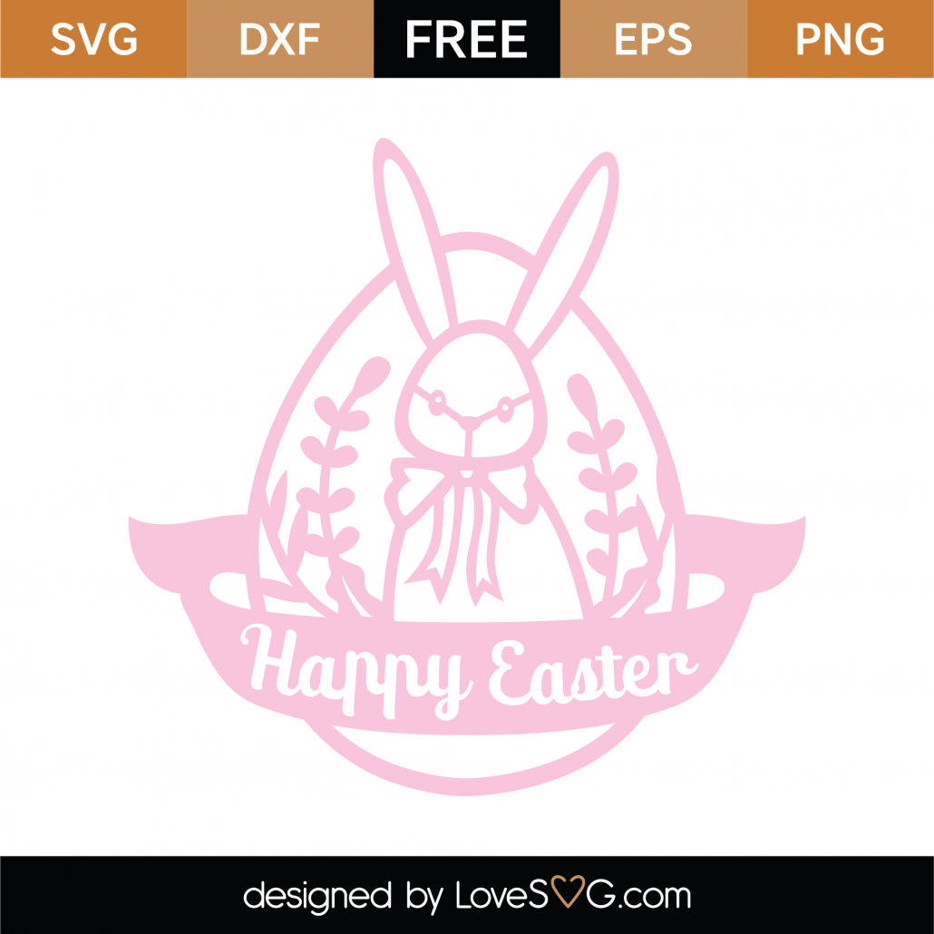 Free Happy Easter Monogram SVG Cut File - Lovesvg.com