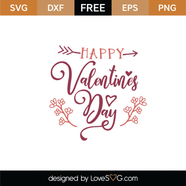 Free Happy Valentine's Day SVG Cut File - Lovesvg.com