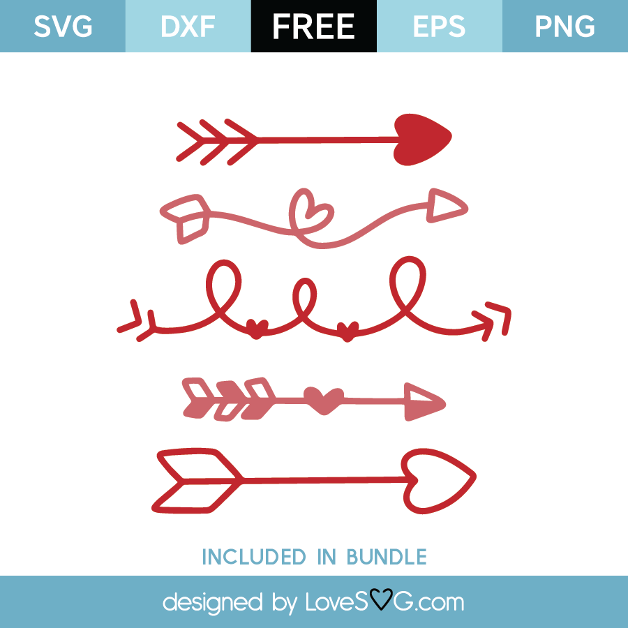 Free Free Love With Heart And Arrow Svg