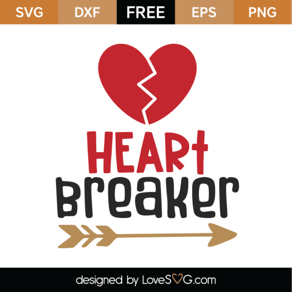 Free Heart Breaker SVG Cut File - Lovesvg.com