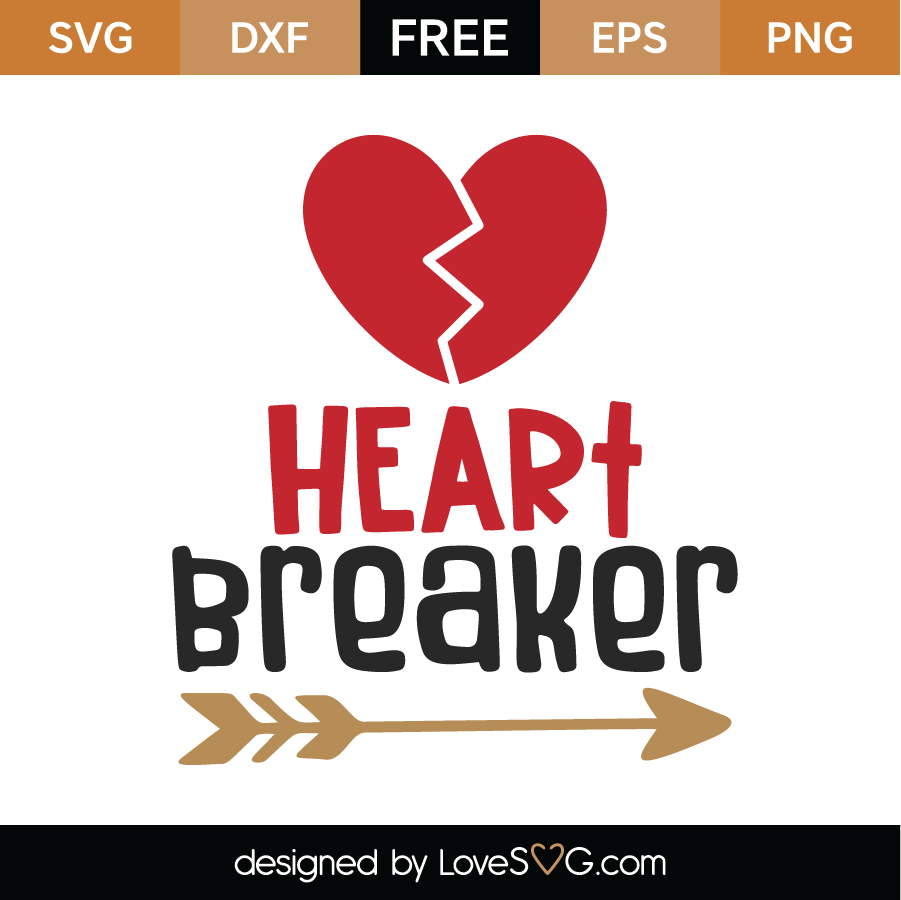 Download Free Heart Breaker SVG Cut File - Lovesvg.com