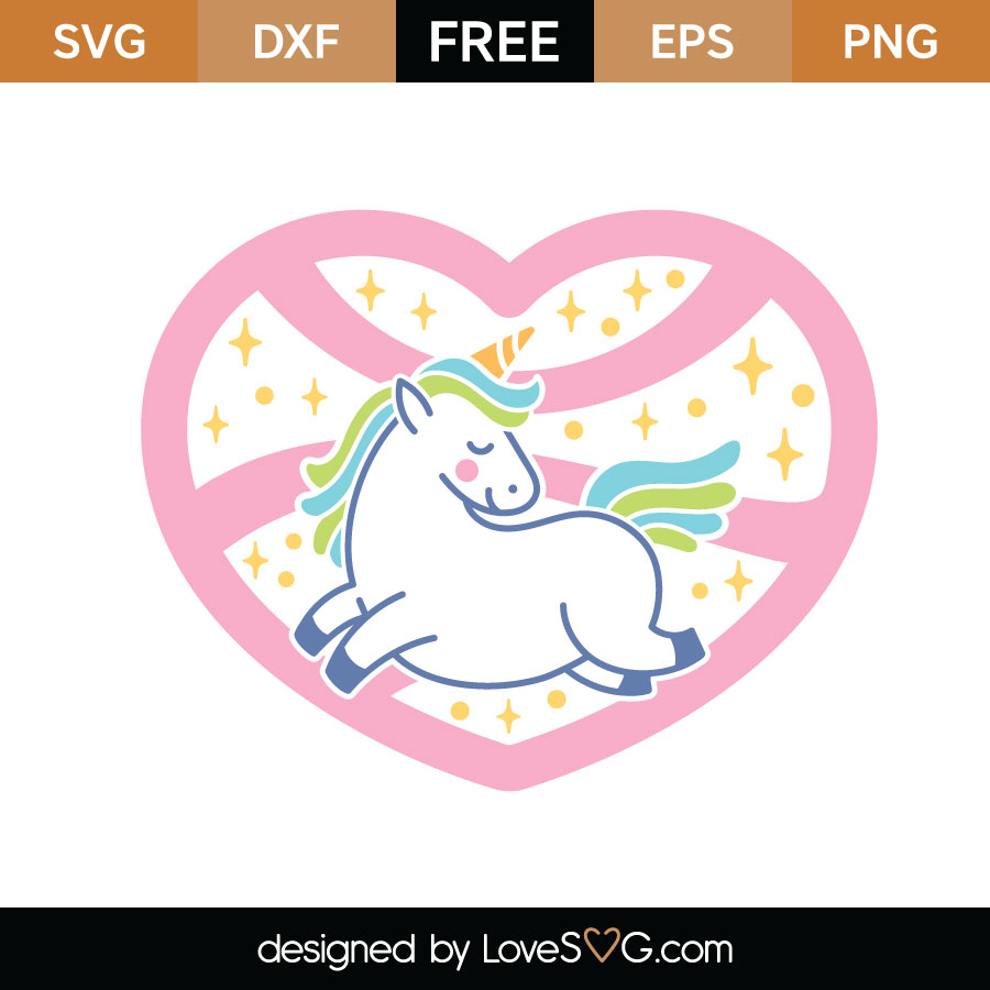 Download Heart Unicorn Cutting File - Lovesvg.com