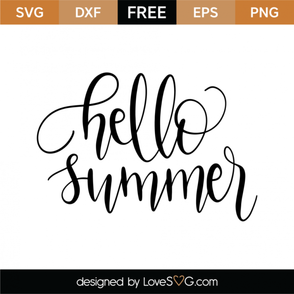 Free Hello Summer SVG Cut File - Lovesvg.com