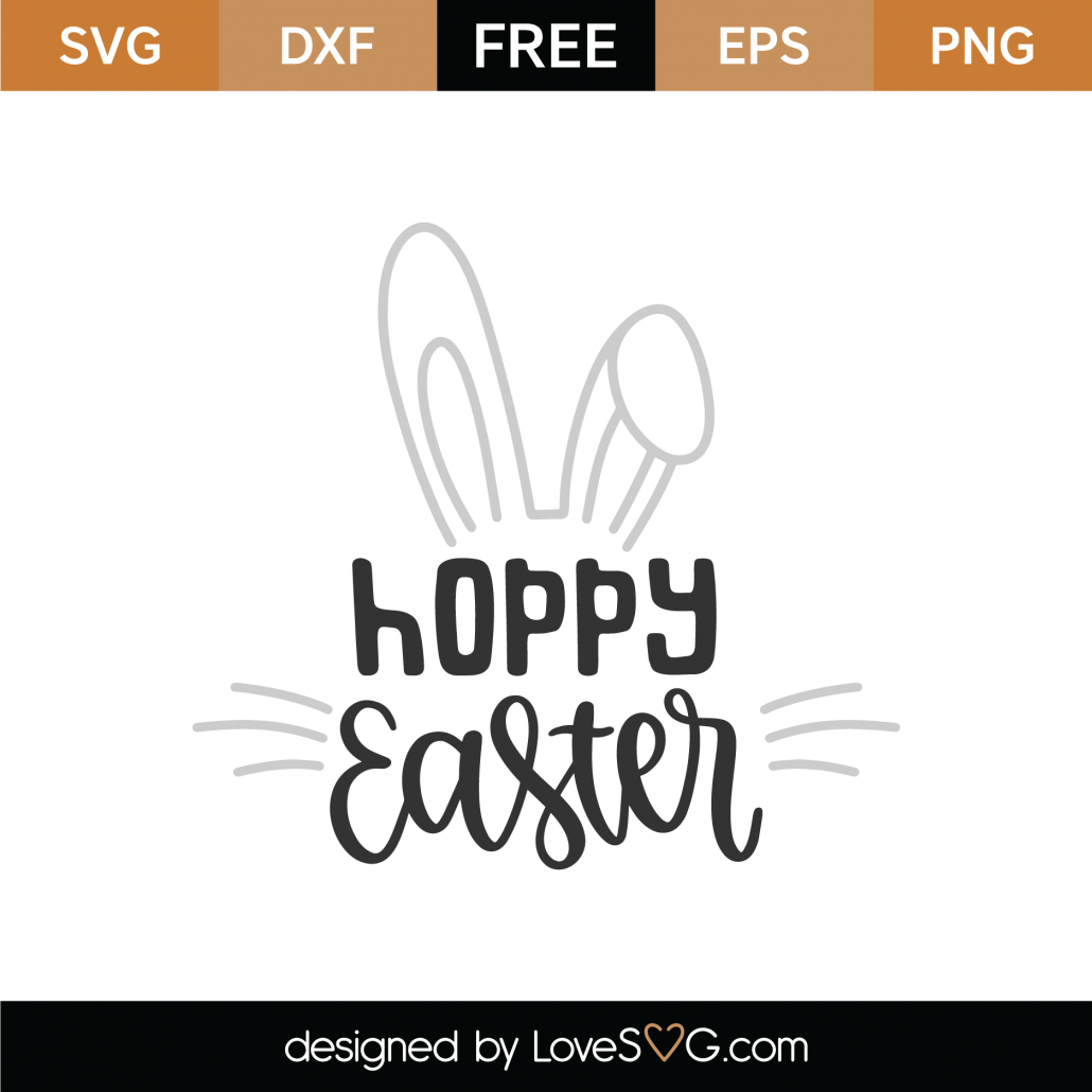 Free Hoppy Easter SVG Cut File - Lovesvg.com