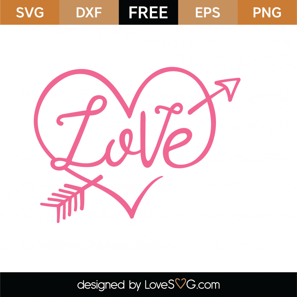 Free Love In A Heart Svg Cut File Lovesvg Com