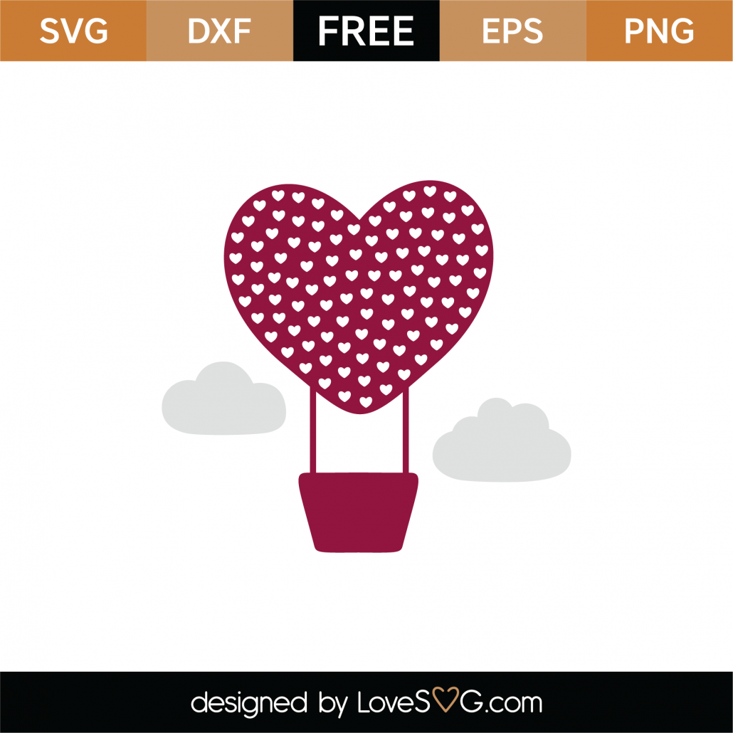 Download Free Love Air Balloon SVG Cut File - Lovesvg.com