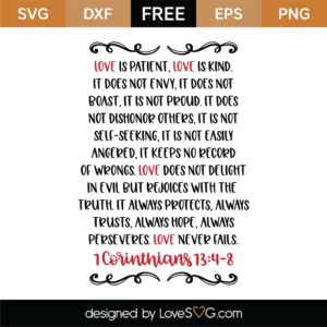 Free Free 328 Love Is Patient Svg Free SVG PNG EPS DXF File