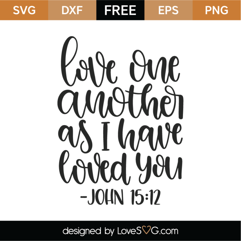 Download Free Love One Another SVG Cut File - Lovesvg.com