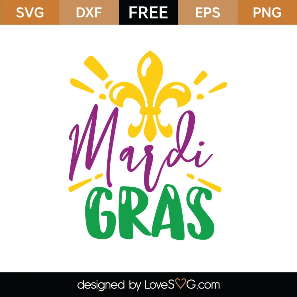 Free Mardi Gras SVG Cut File.