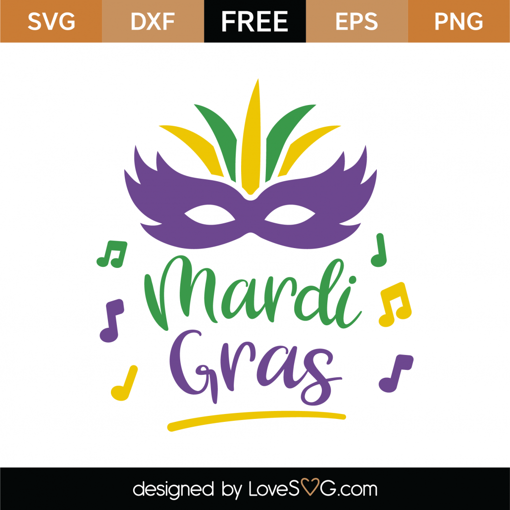 Free Mardi Queen SVG Cut File.