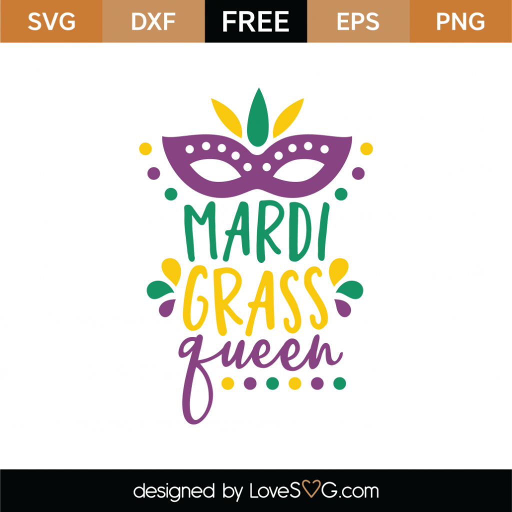 mardi gras queen svg