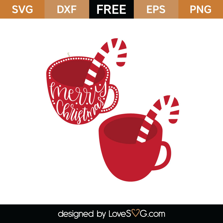 Merry Christmas Cup SVG Cut File - Lovesvg.com