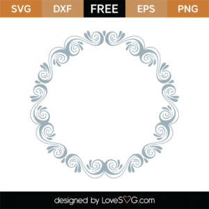 Flower Circle Monogram Frame #1 SVG - Free SVG files