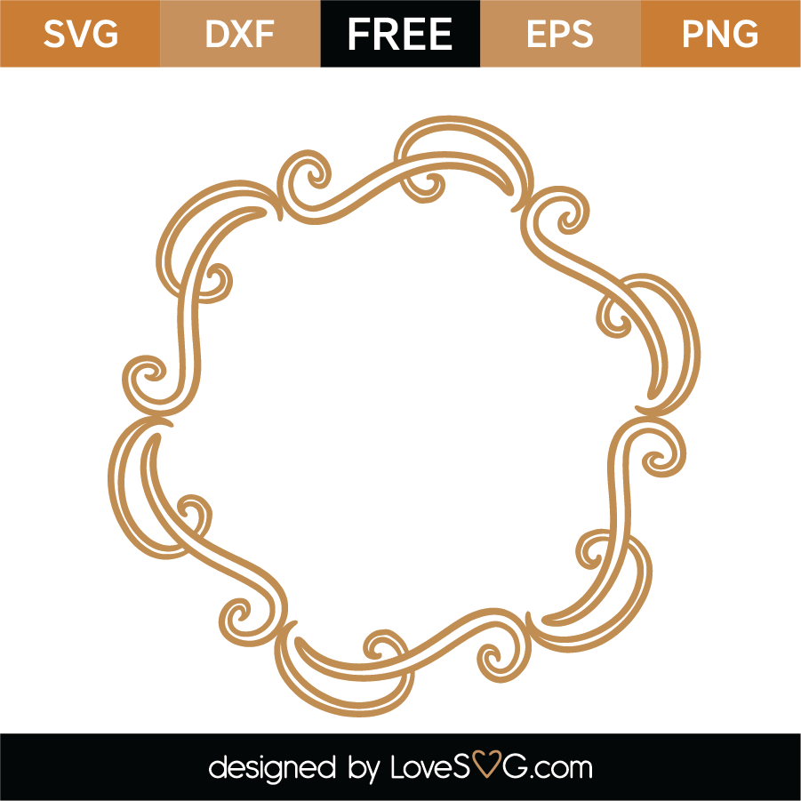 Free Monogram Frame Svg Cut File Lovesvg Com