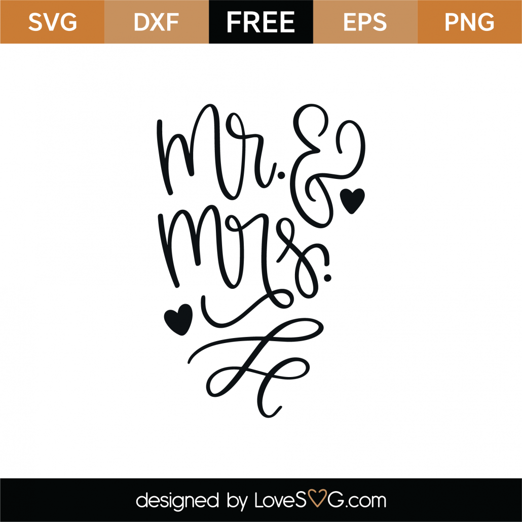 Free Mr and Mrs SVG Cut File - Lovesvg.com