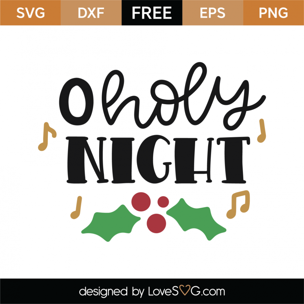 Free Oh Holy Night SVG Cut File - Lovesvg.com