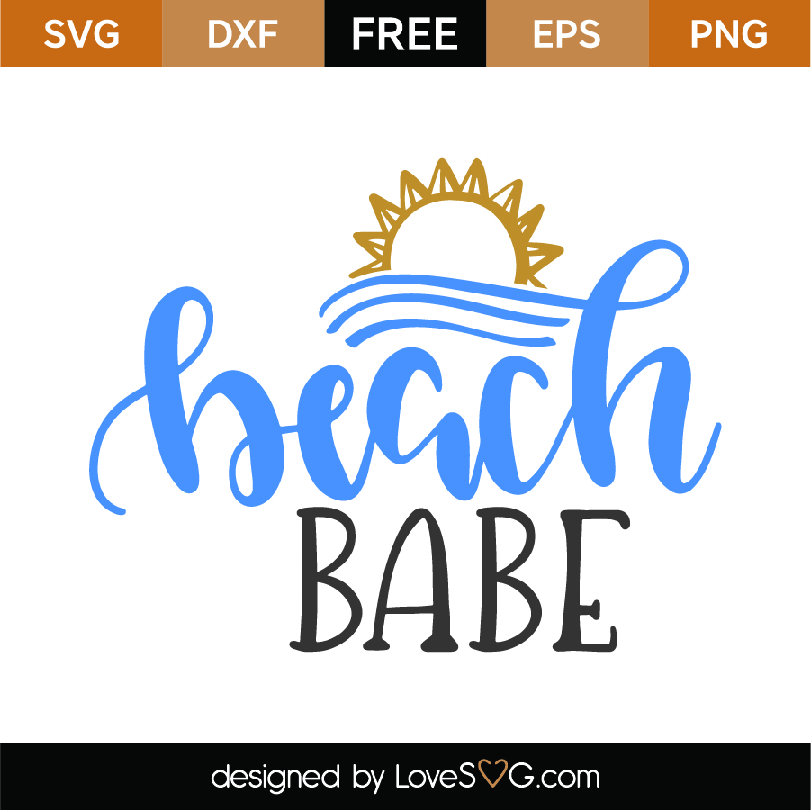 Free Beach Babe Svg Cut File Lovesvg Com