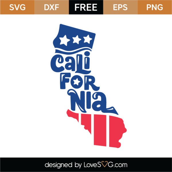 Free California SVG Cut File - Lovesvg.com