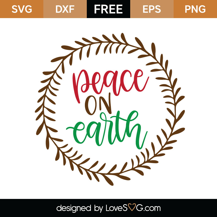 Peace on Earth PNG Christmas sublimation file