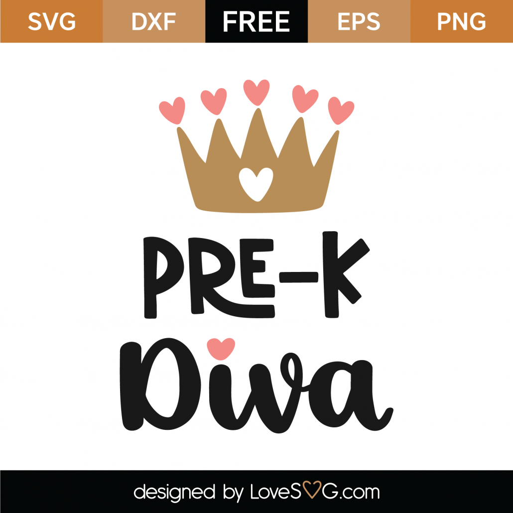 Download Free Pre-K Diva SVG Cut File - Lovesvg.com
