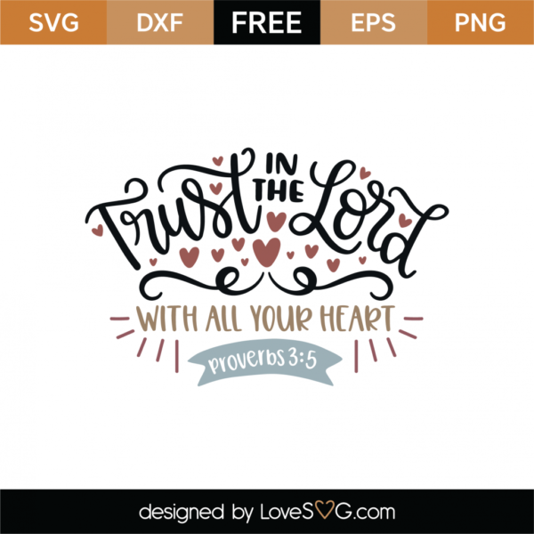 Free Proverbs 3:5 SVG Cut File - Lovesvg.com