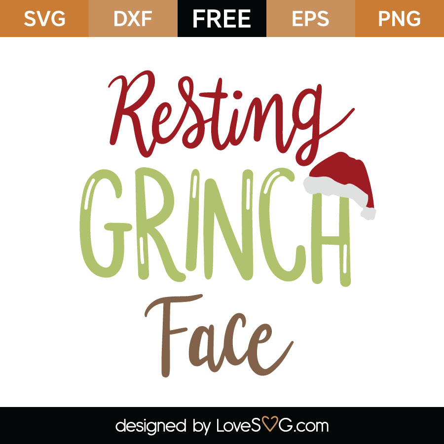 Download Resting Grinch Face Cutting File Lovesvg Com