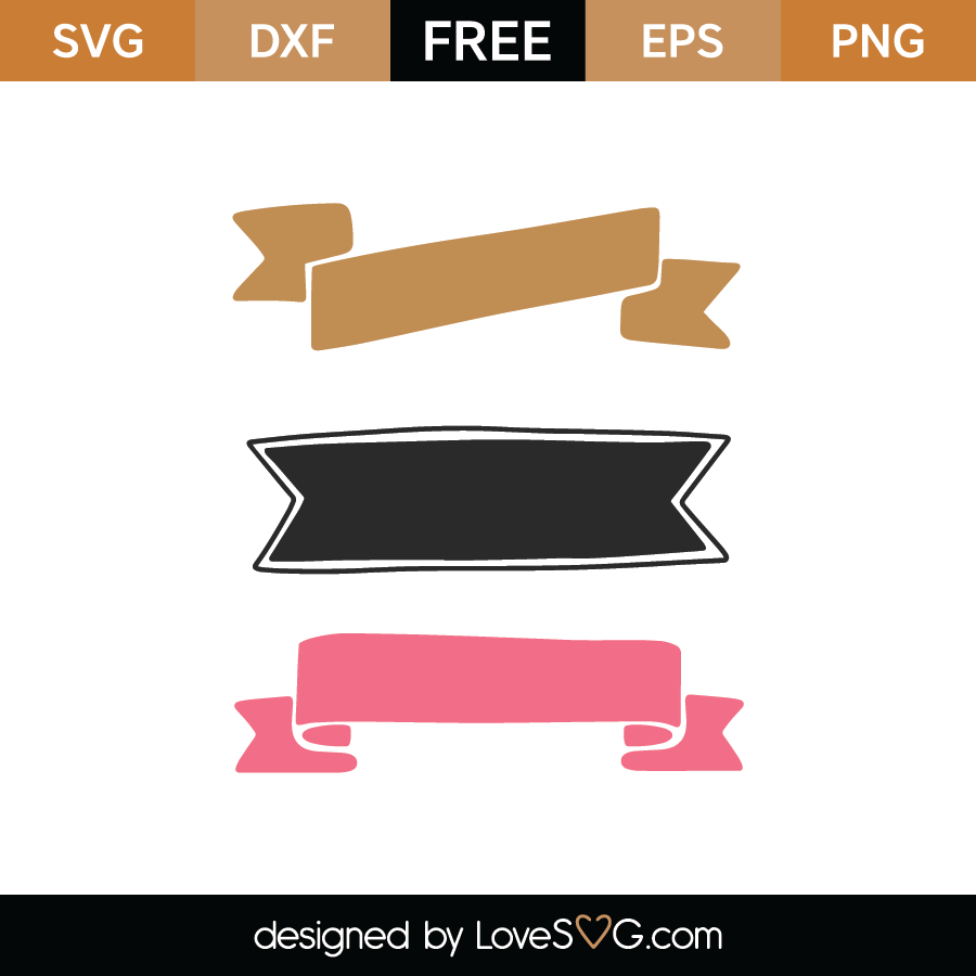 Download Free Ribbons SVG Cut File - Lovesvg.com
